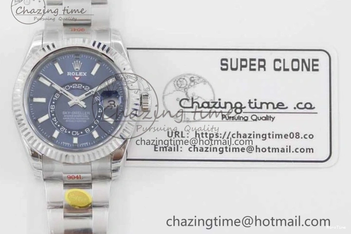 MiroTime 1222 FashionForward Sky-Dweller 326934 904L SS Noob 1:1 Best Edition Blue Dial on SS Bracelet Asian 23J to 2402